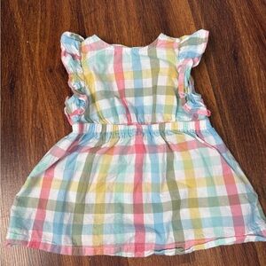 Colorful Plaid Ruffle Dress
